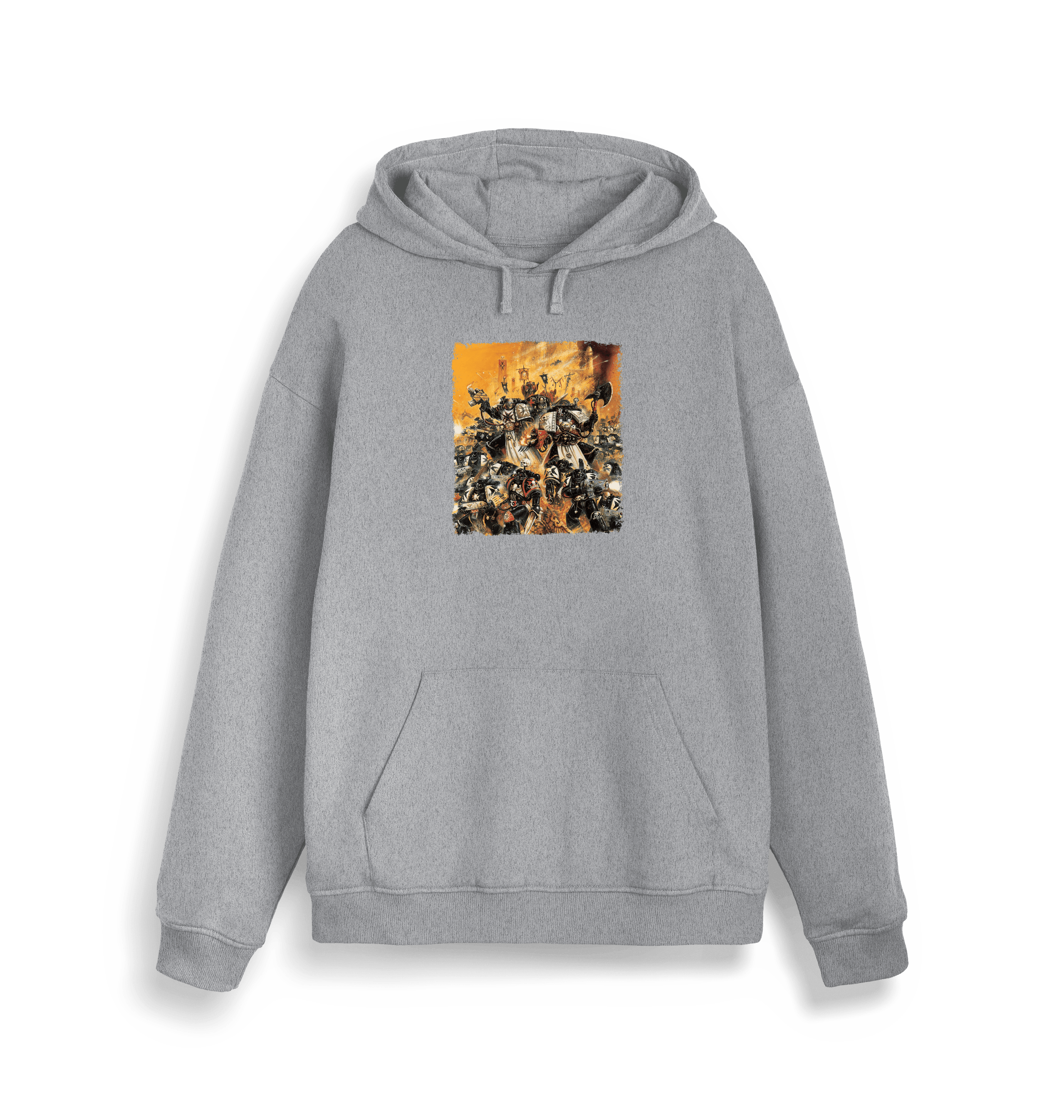 Heather Grey Printed Sweater Front